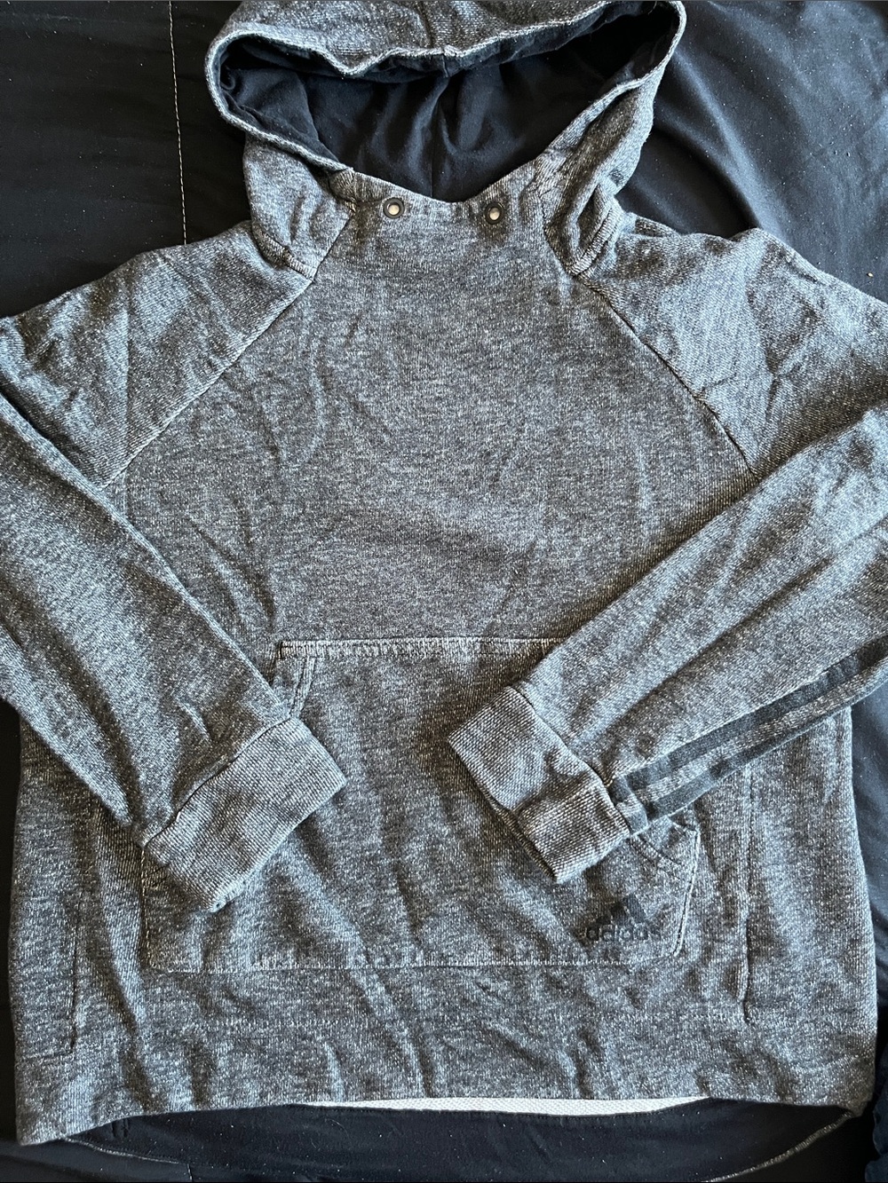 adidas Men's Heather Gray Pullover Hoodie